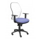 Silla Jorquera malla blanca asiento bali azul claro